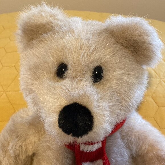 Vintage 1988 Teddy Bear with Winter Scarf from Applause - Picture 2 of 9